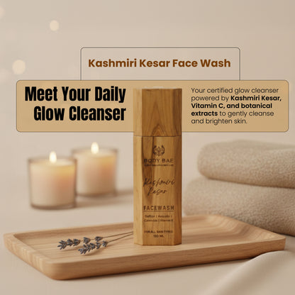 BodyBae Kashmiri Kesar Face Wash | Brightening & Gentle Glow Cleanser