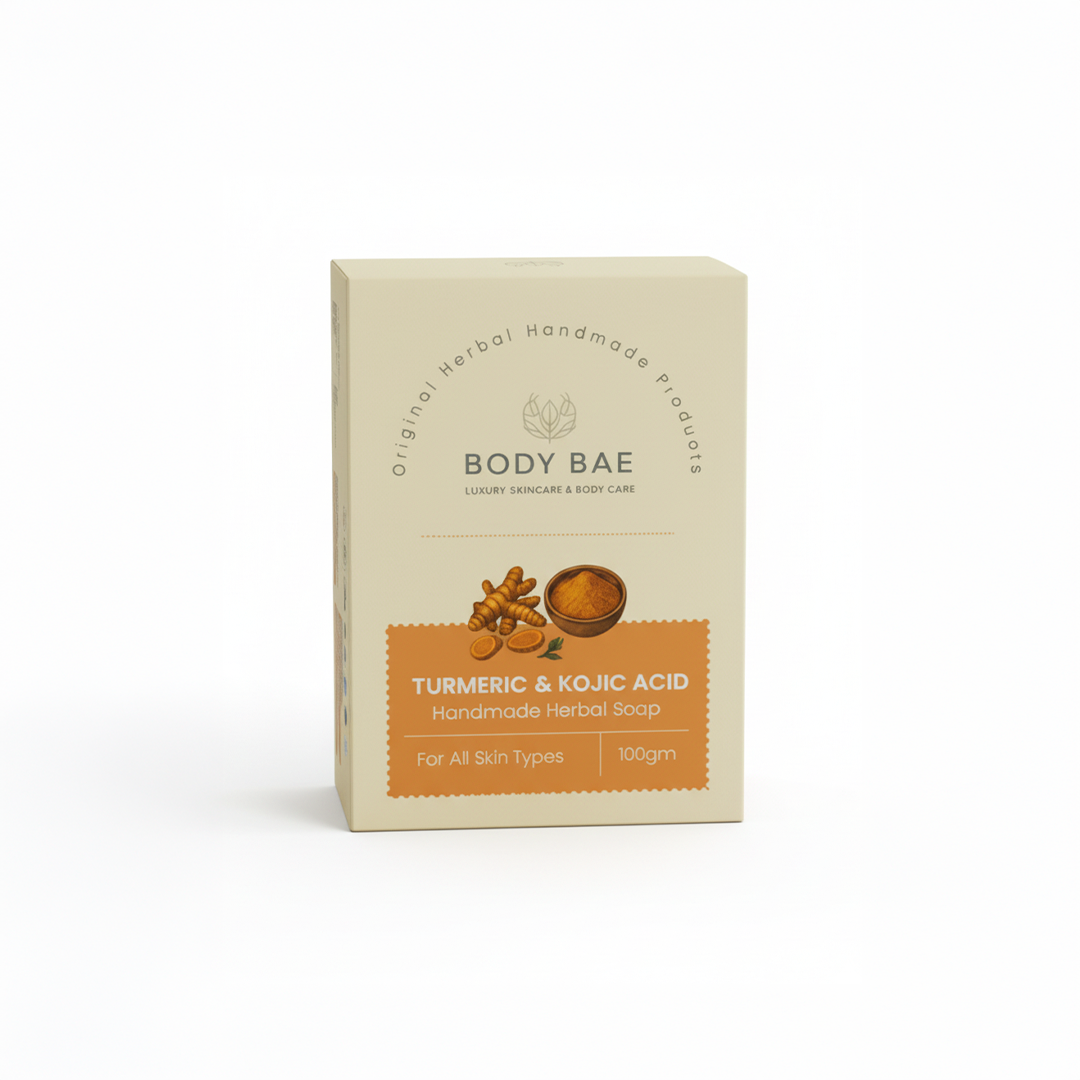 BodyBae Turmeric & Kojic Acid Soap | Brightening Anti-Pigmentation Herbal Soap