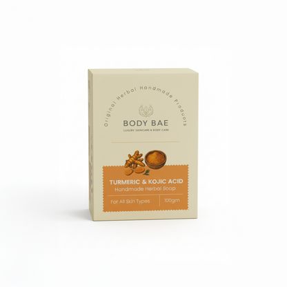 BodyBae Turmeric & Kojic Acid Soap | Brightening Anti-Pigmentation Herbal Soap